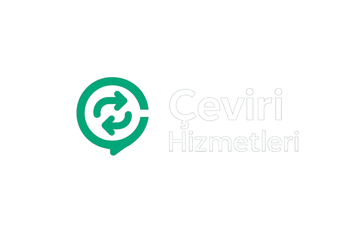 çeviri hizmetleri beyaz metinli logo